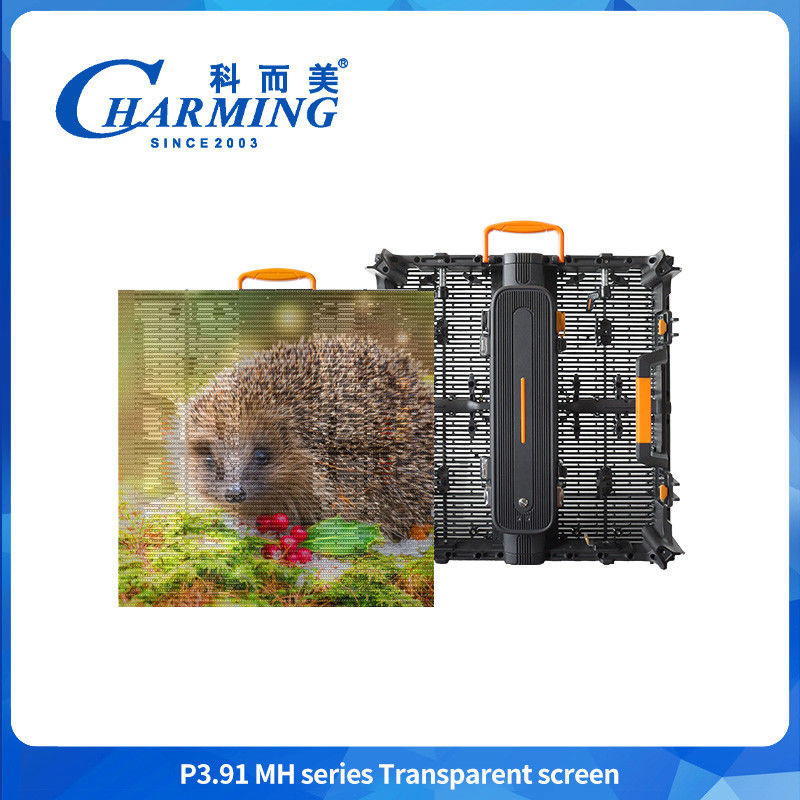 Полный цвет P3.91 Прозрачный наружный светодиодный дисплей HD Прозрачный светодиодный дисплей для рекламы